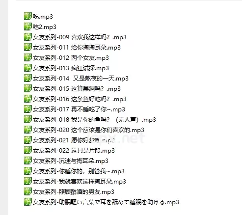 女友系列CV温柔的尔耳ASMR中文助眠音声19部音频