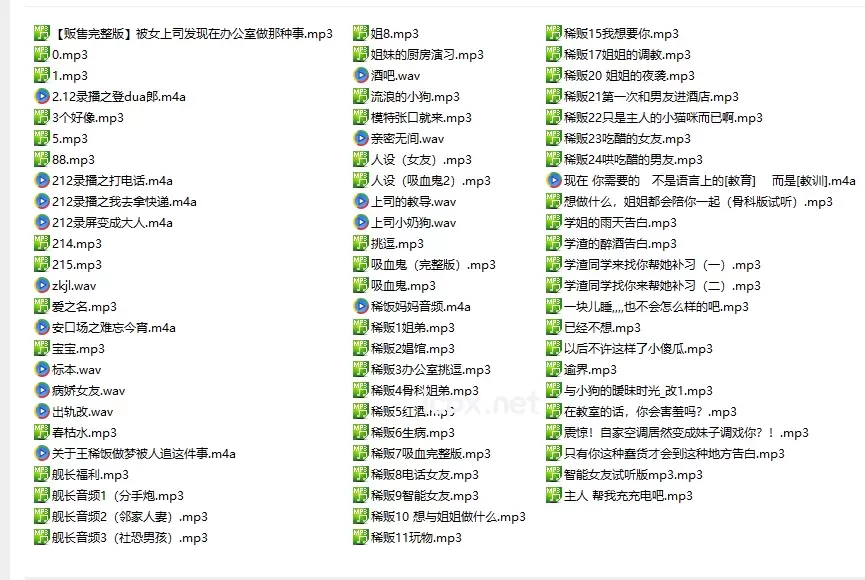ASMR王稀饭vip音频剧情73部音频2.29G