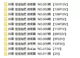 抖音佳佳拖把微密圈1~11期（11套合集）