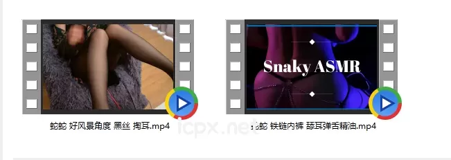 蛇蛇会员好风景角度黑丝掏耳铁链内裤舔耳弹舌精油2部2.38G