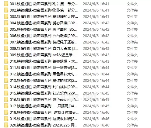 铁锤姐姐-微密圈网盘资源全套合集[持续更新至NO.039期]